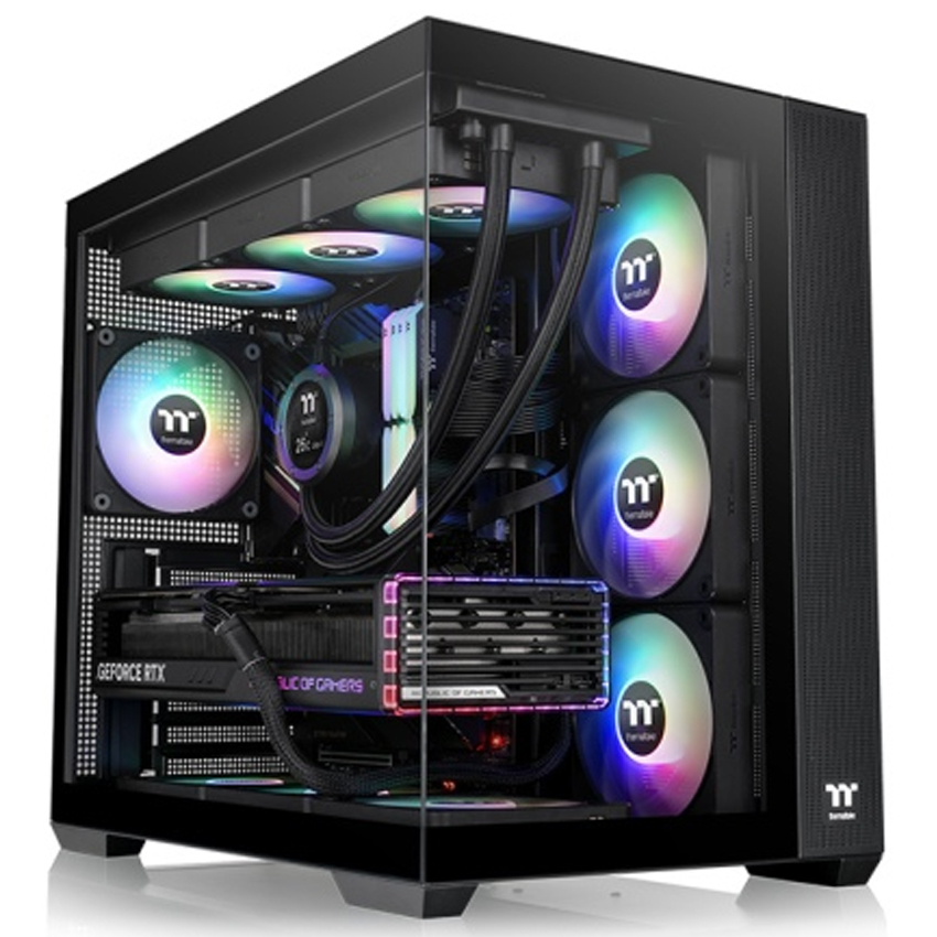 Gabinete Thermaltake View 380 Tg Argb Negro Atx Mid Tower